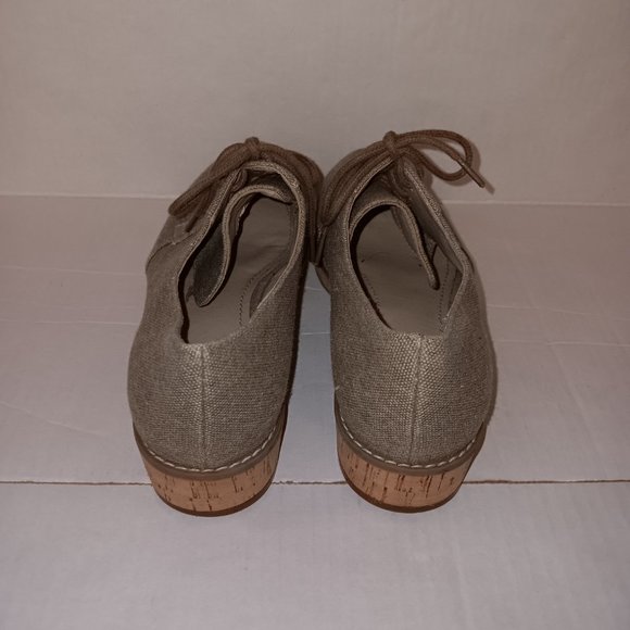 14TH & UNION WOMEN'S CANVAS CORK OXFORD LACE UP SHOES - Picture 5 of 8